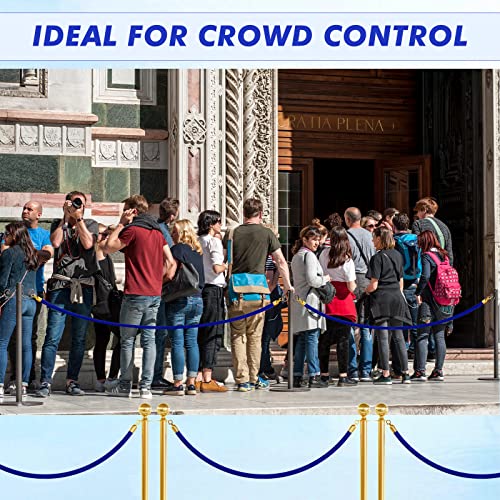 Woanger 6 Cordas de Suporte de Veludo, Cordas de Suporte de Controle de Multidão de 5 Pés, Barreira