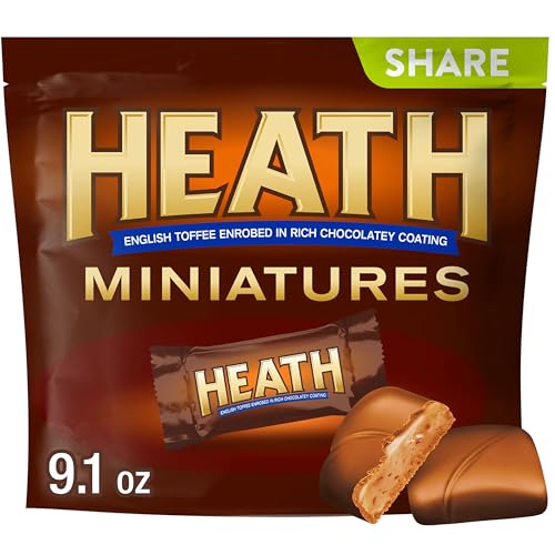 HEATH Miniatures Chocolatey English Toffee Candy Share Pack, 9.1 oz