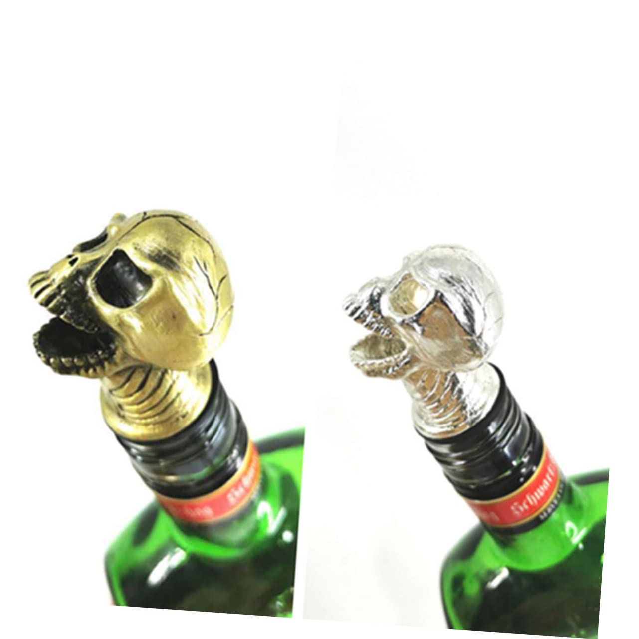 Set 3 Pezzi Accessori Vino Gotici Halloween: Apribottiglie Fantasma 2in1, Tappo Teschio E Aeratore