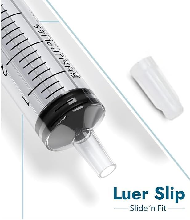 25/Bx Plastic Steril Syringes 30-35cc/ml Luer SlipTip (No Needle) Medical/Dental Syringes Packed Individually, Latex Free