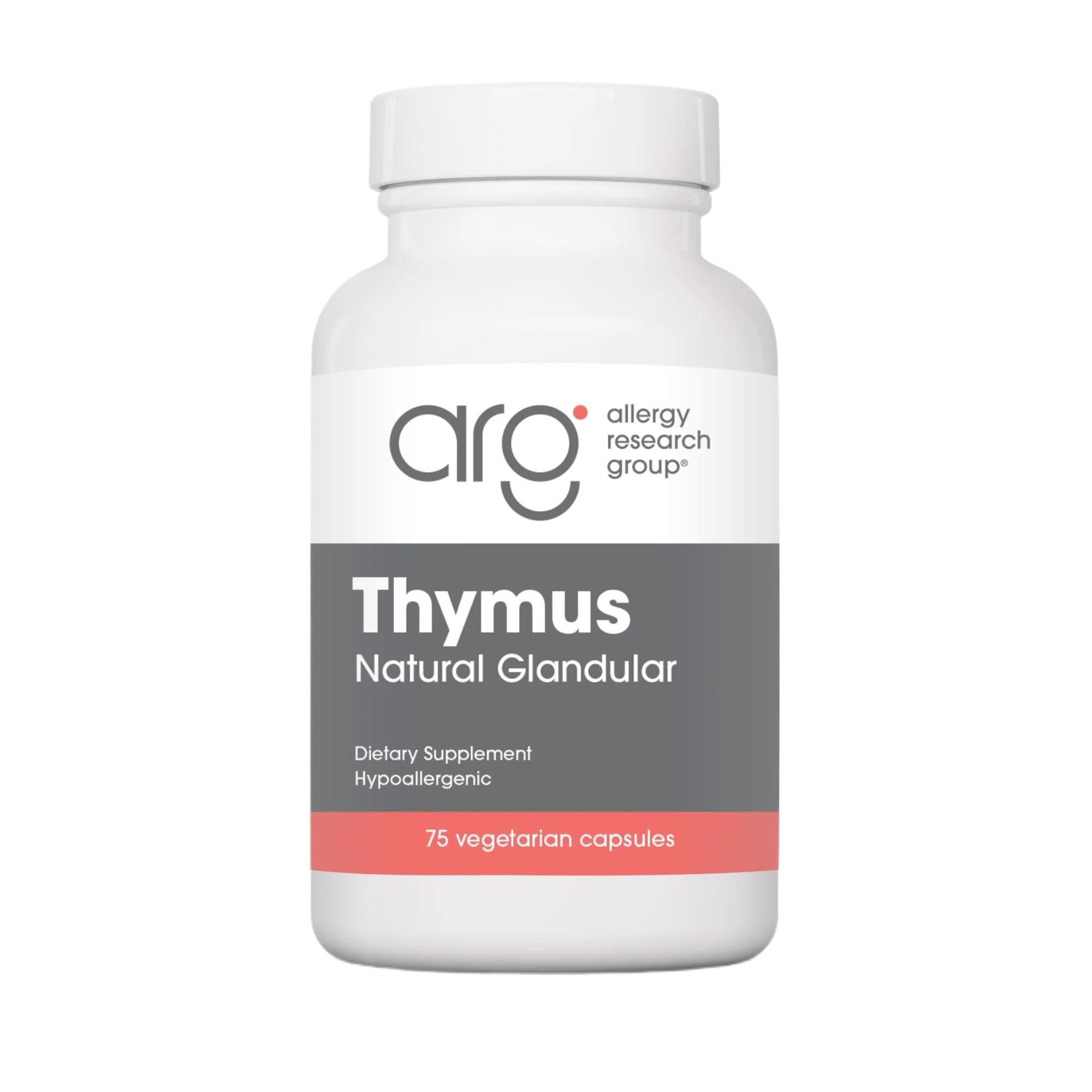 Nutricology Thymus Supplement - Thymus Tissue, Glandular Extract, 1000mg Raw Glandular, Ovine, Lyophilized, Hypoallergenic - 75 Count