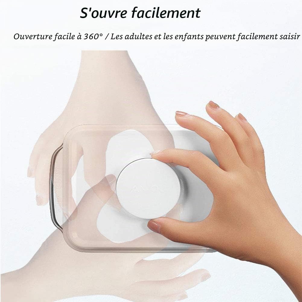 1700ml Distributeur De Lait en Poudre. RéCipient à Poudre Scellé. BoîTe De Rangement Portable pour Lait en Poudre (Transparent 1.7L)