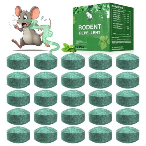 Rat Repellent for Car Home Mouse Repellent Peppermint Oil to Protect Wires in Car, Bike & Truck Engine No Kill Only Repels Home Indoor-Outdoor Garage Rat Controller Rodents Out of Car (30)