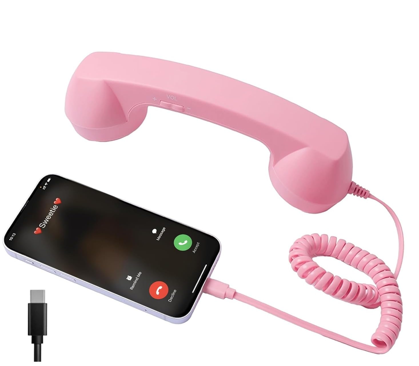 Amazon.co.jp: Parishopスマホ 受話器 携帯電話用レトロ電話受話器