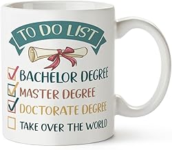 يانبرينت كوب دكتوراه هدايا تخرج الدكتوراه هدية للطبيب درجة جديد 11 اونصة أبيض أكريليك