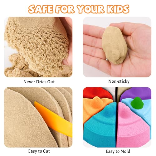 Image of NiToy FlexiSand 2.2Lbs Toy Sand, Never Dries Out-Fun for 3 Years and up Kids Bulk Refill for Sensory Sand Box Toys, Ideal for Shaping, Squeezing and Molding (Orignial Color)