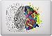 eDesign Left Right Brain Removable Vinyl Decal Stickers Skin for Apple MacBook Pro Air Mac 13" / Retina 13.3" / Unibody 13" Laptop (eDesign 1)