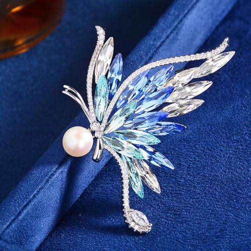 Image of Dainty Brooch Pin for Women, Rhinestone Scarf Shawl Costume Brooches and Pins Flower Boutonniere Hat Bag Suit Dress Accessories Pearl Brooches Lapel Pins