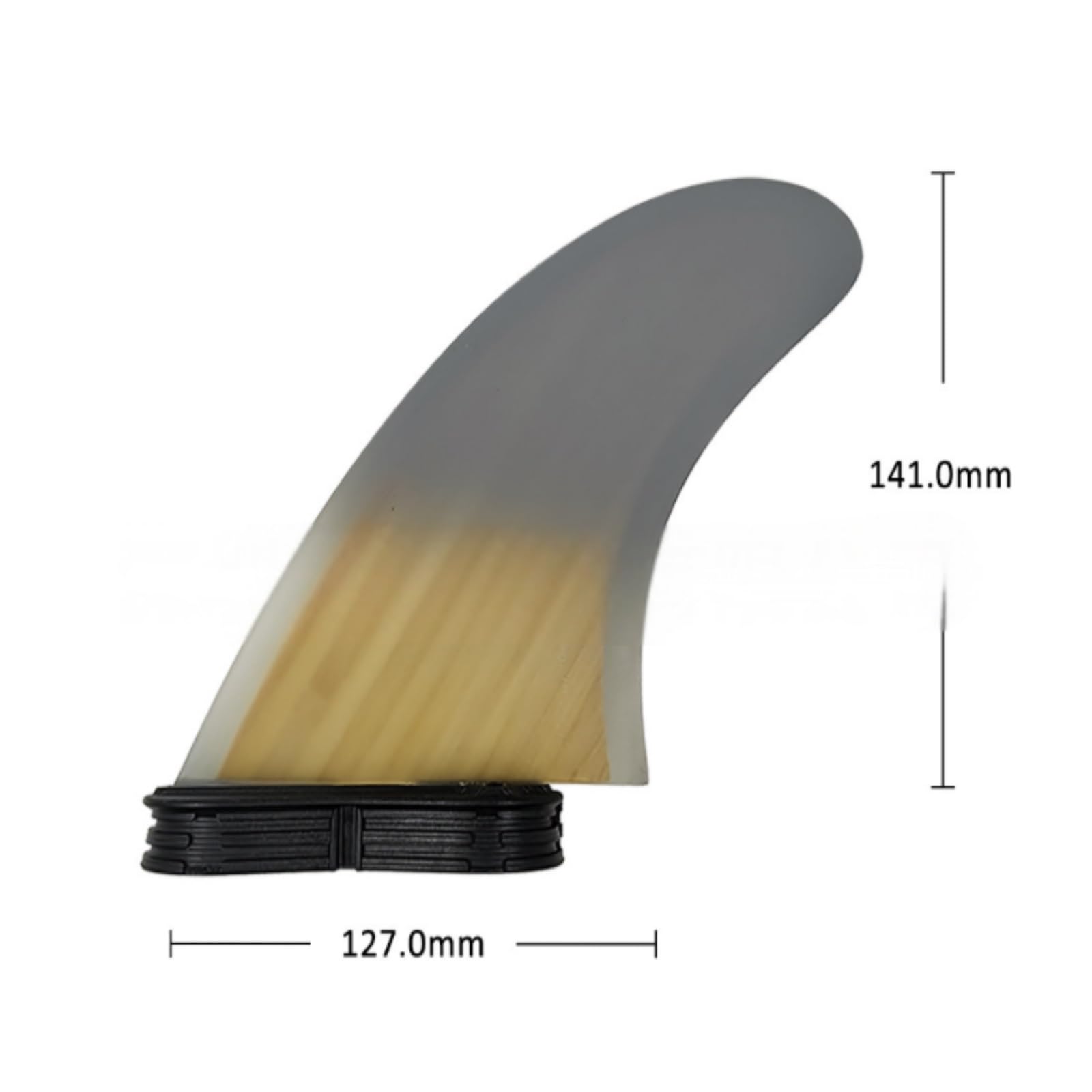 Surfbrett-Zubehör Heckruder Finne Paddle Board Surfen Gradient Bambus Leder Heckflosse Einfach auszutauschen
