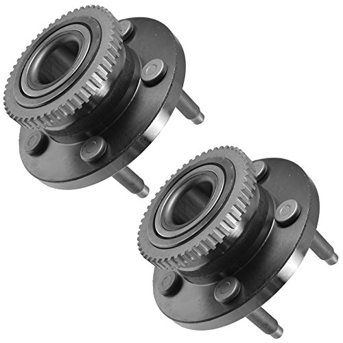 Image of TRQ Front Left and Right Wheel Bearing and Hub Assembly Set 2 Piece Compatible with 2005-2007 Avanti Avanti 2005-2009 Ford Mustang 4 Wheel ABS 2010-2014 Mustang