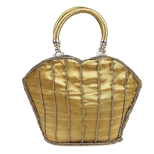 Rajasthani Style Royal Clutch Batwa Bag Khajoor Wristlets Ethnic Potli For Women's Zari Work Potli Bridal Potli dussehra/Diwali Earring Gift For Girls, GirlFreind, Mother, Sister, Lover - Image 4