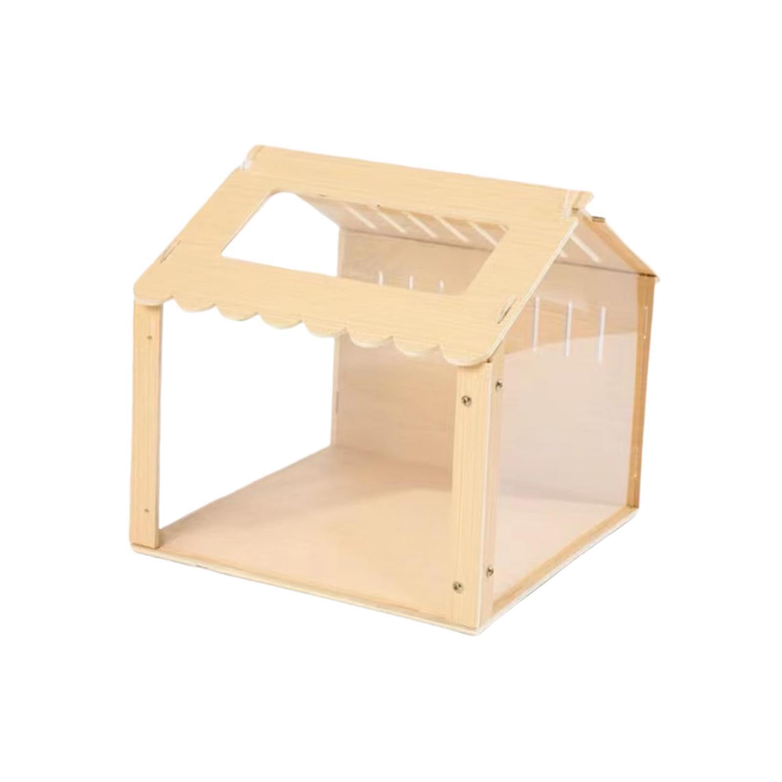 Habitat in legno per criceti, topi e ratti, facile da montare, offre divertimento, nascondigli e giochi attivi per animali domestici, criceti, ricci,
