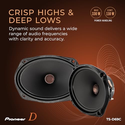 Image of PIONEER D-Series TS-D69C 6 inch x 9 inch 2-Way Speakers (Pair) - 330W Max, Crisp Highs + Clear Vocals, Ideal Factory Upgrade, Add an Amplifier for Even Better Performance
