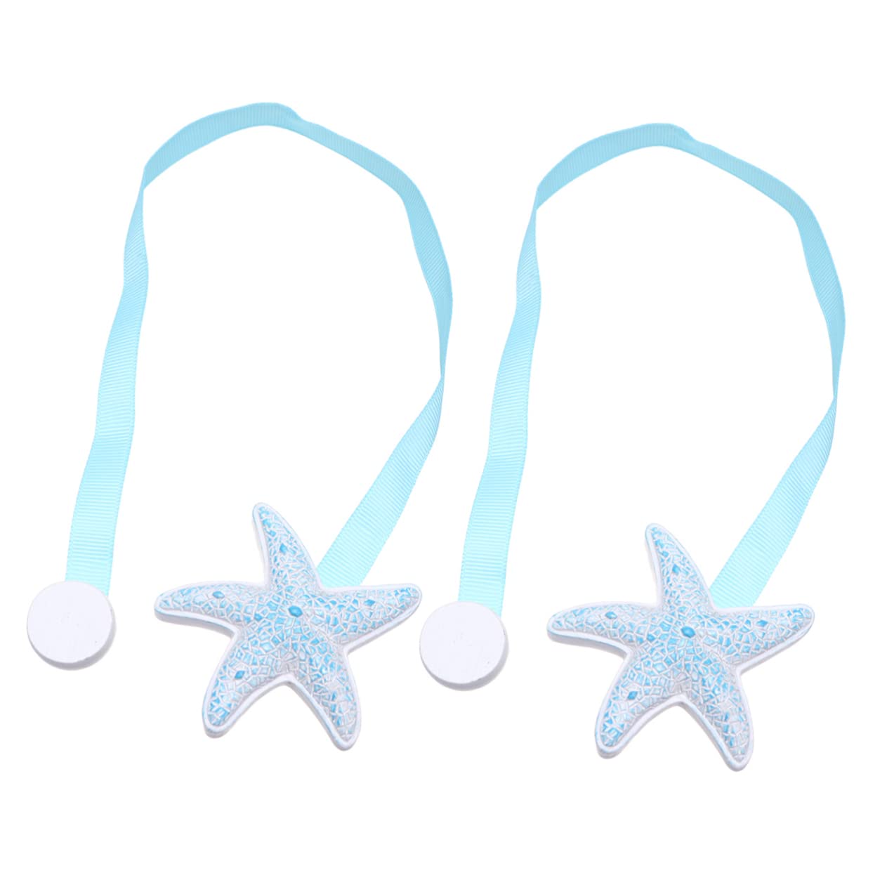 MAGICLULU 3 Ensembles Attaches De Rideaux Boucle De Rideau Magnétique Embrasses De Rideaux Côtiers Maison Ceinture Modernes Aimant De Réfrigérateur Retenues Blue 2 Pièces * 3