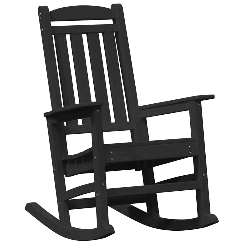 vidaXL Garden Rocking Chair Black HDPE