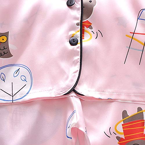 Roupas para bebês meninas blusas com botões casual conjunto de 2 peças Snu Fit cetim conjunto de pij