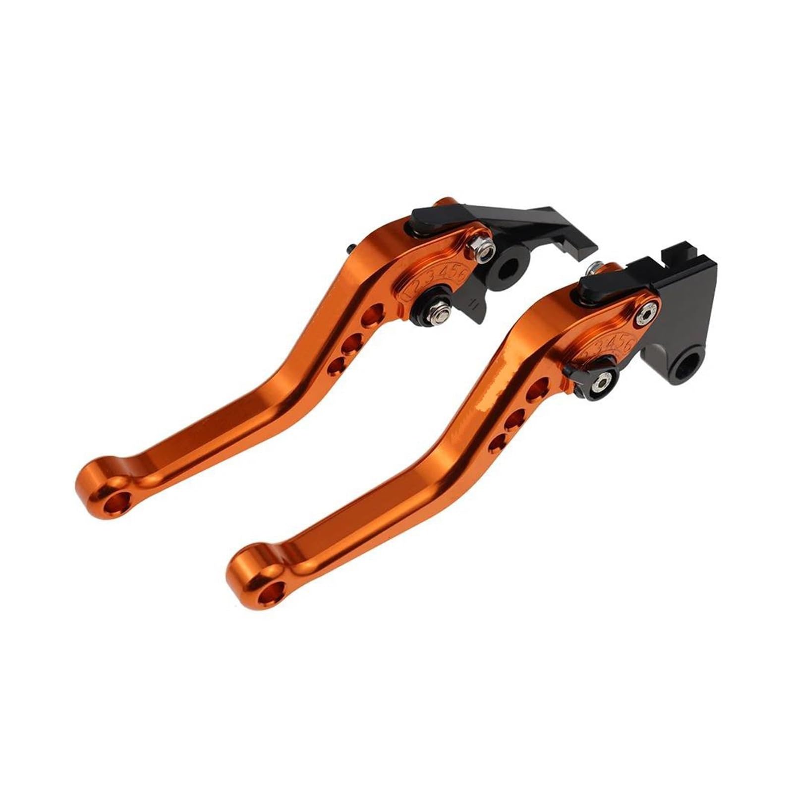 Mamxvkvzeu A-Orange Motorbike Brake Clutch Handle Levers For Tiger 660 For Tiger660 Sport 2022-2024 Clutch Levers For Trident660 2021-2024 For Daytona660 2024 Short Brake Handles(A-Orange)