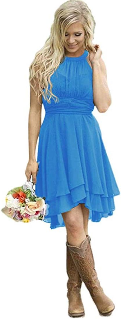 Country Style Bridesmaid Dress Short Halter Knee Jamaica | Ubuy Country Style Bridesmaid Dress Short Halter Knee Jamaica | Ubuy