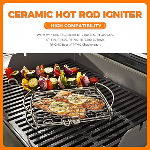 Mootvgoo Ceramic Hot Rod Igniter, Hot Flash Ceramic Igniter Rod Replacement For Rec Tec, Recteq Wood Pellet Grill And Smoker #TOP5
