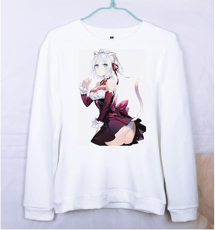 HIPPO セーター シュポガキ 春秋用 長袖 スウェット 男女兼用 カップル向け ゆったりシルエット ラウンドネック （XXL）