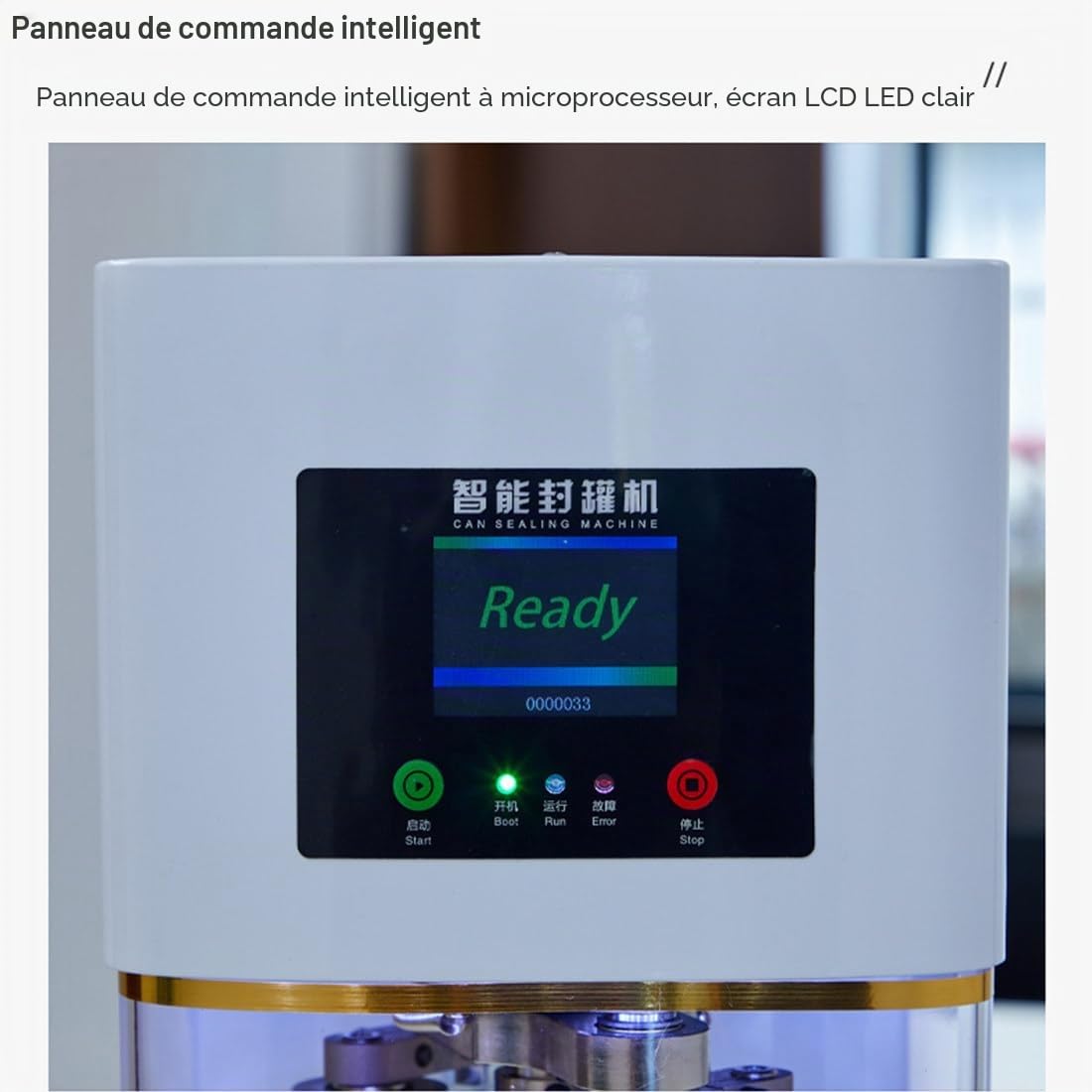 Machine à Sceller Les Canettes Automatique, Machine à Sceller Les Gobelets Automatique Commerciale 140 W, Scelleuse De Gobelets en Verre Et en Plastique avec Compteur, Diamètre 2,17 Po