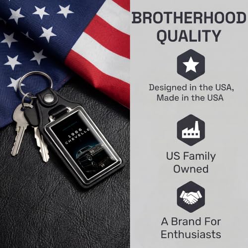 Image of Brotherhood Classic Car Key Chain for Chevelle - 1966 American Muscle Gift