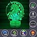 INSONJOHY Unicorn Kids Night Lights Bedside Lamp 7 Colors Change Remote Control Timer 3D Night Light Kids Optical Illusion Lamps Kids Lamp As a Gift Ideas Boys Girls (Unicorn-2)