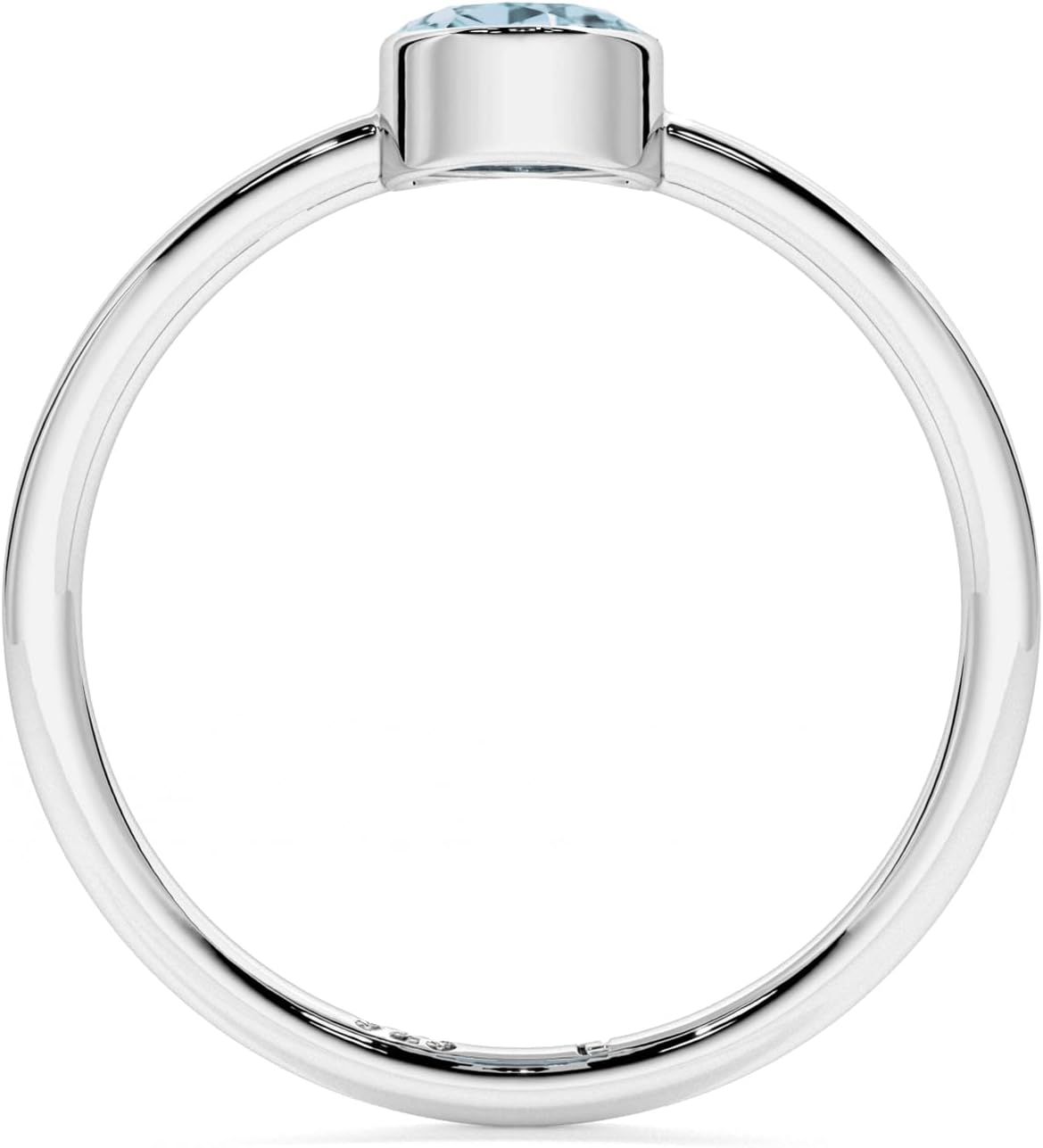 Natural Sky Blue Topaz Stackable Ring for Women, Girls in Sterling Silver, November Birthstone Jewelry Gifts for Her (Round, Oval, Pear)