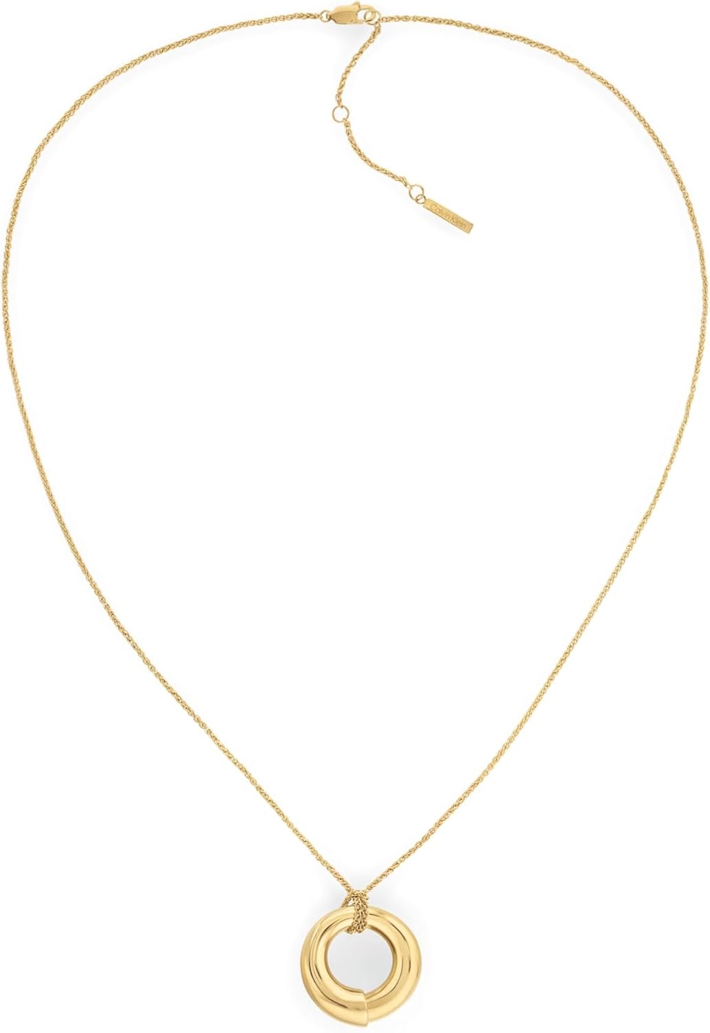 Calvin Klein Women's Jewelry - CK Spiral Necklace - Stainless Steel - Layering Accessory for Everyday Wear - Gift for Her