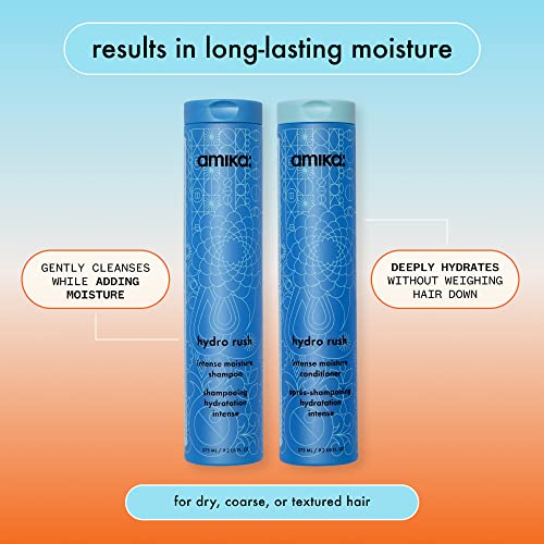 Amika Hydro Rush Intense Moisture Shampoo With Hyaluronic Acid, 275Ml #TOP6