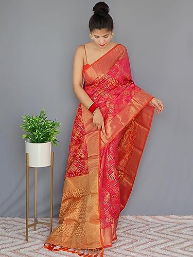 SGF11 pink kanjivaram silk saree – image 2