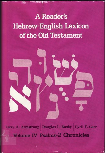 A Reader's Hebrew-English Lexicon of the Old Te... 0310370000 Book Cover