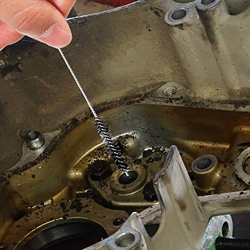 4 Pcs Fuel Line And 3 Carburetors Carbon Dirt Jet Remove Cleaner, Finegood Cleaning Wires Needles Nylon Brushes Set, With 4 Sizes Hose Tube For Weedeater Chainsaw Motorcycle Atv Moped Welder Carb #TOP7