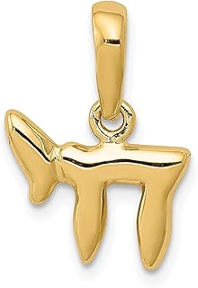 Colar com pingente de chai em ouro amarelo 14 k religioso judaica joias finas para mulheres presentes para ela