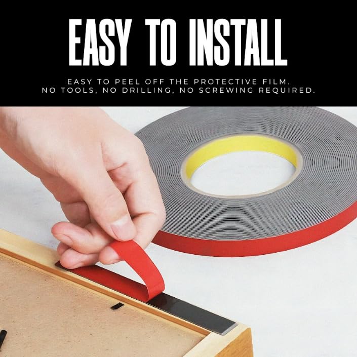 Image of Double Sided Tape - 3 /4″ x 0.1″ x 82-Foot Roll - Heavy Duty Acrylic Foam Mounting Tape - Waterproof, Gap-Filling, Vibration-Dampening Bond Holds up to 1 lb per inch