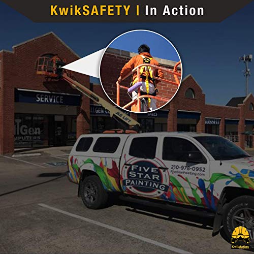Kwiksafety (Charlotte, Nc Thunder 3D Ring Safety Harness (Pass Through Connectors) Osha Ansi Industrial Full Body Fall Protection Personal Equipment Construction Carpenter Scaffold Contractor #TOP6