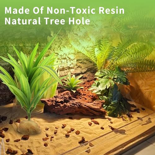 Image of Reptile Silk Plants - Premium Aquarium & Terrarium Decor,Artificial Plants for Fish Tanks, Geckos, Bearded Dragons, Snakes, Turtles, and Lizards Habitats - Durable, Non-Toxic, Easy Maintenance