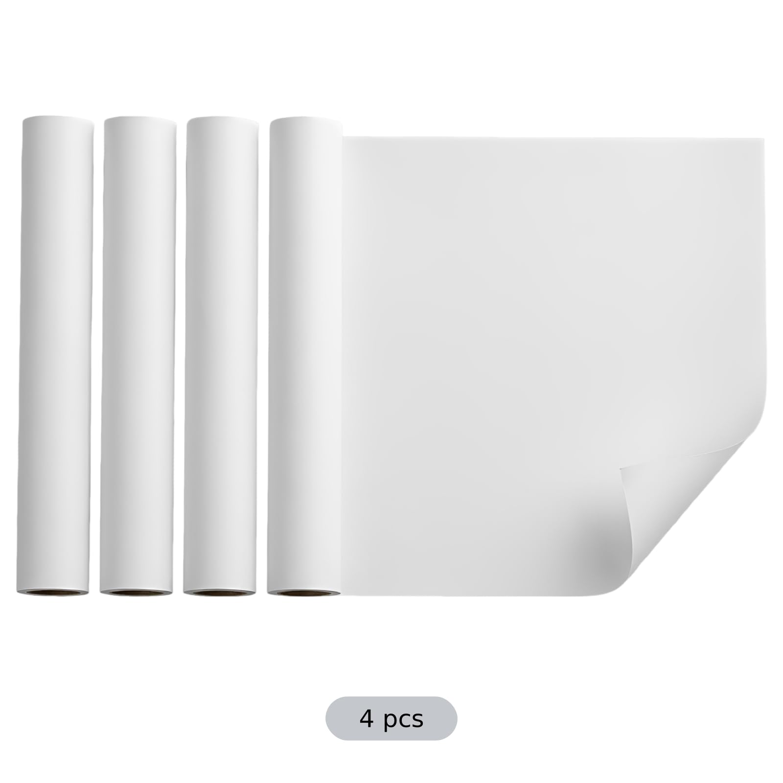 Lot de 4 rouleaux de papier thermique blanc sans encre pour imprimante portable, pour bureau mobile, projets professionnels et voyages, impression nette, 8,3 x 1,2 po / 21 x 3 cm