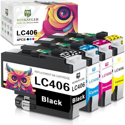 Cartuchos De Tinta Preta De Alto Rendimento LC406XL LC406 Para Cartuchos De Tinta Brother LC406 XL LC-406 Compatíveis Com Brother MFC-J4335DW MFC-J4535DW MFC-J5855DW MFC-J5855DW MFC-J6555DW