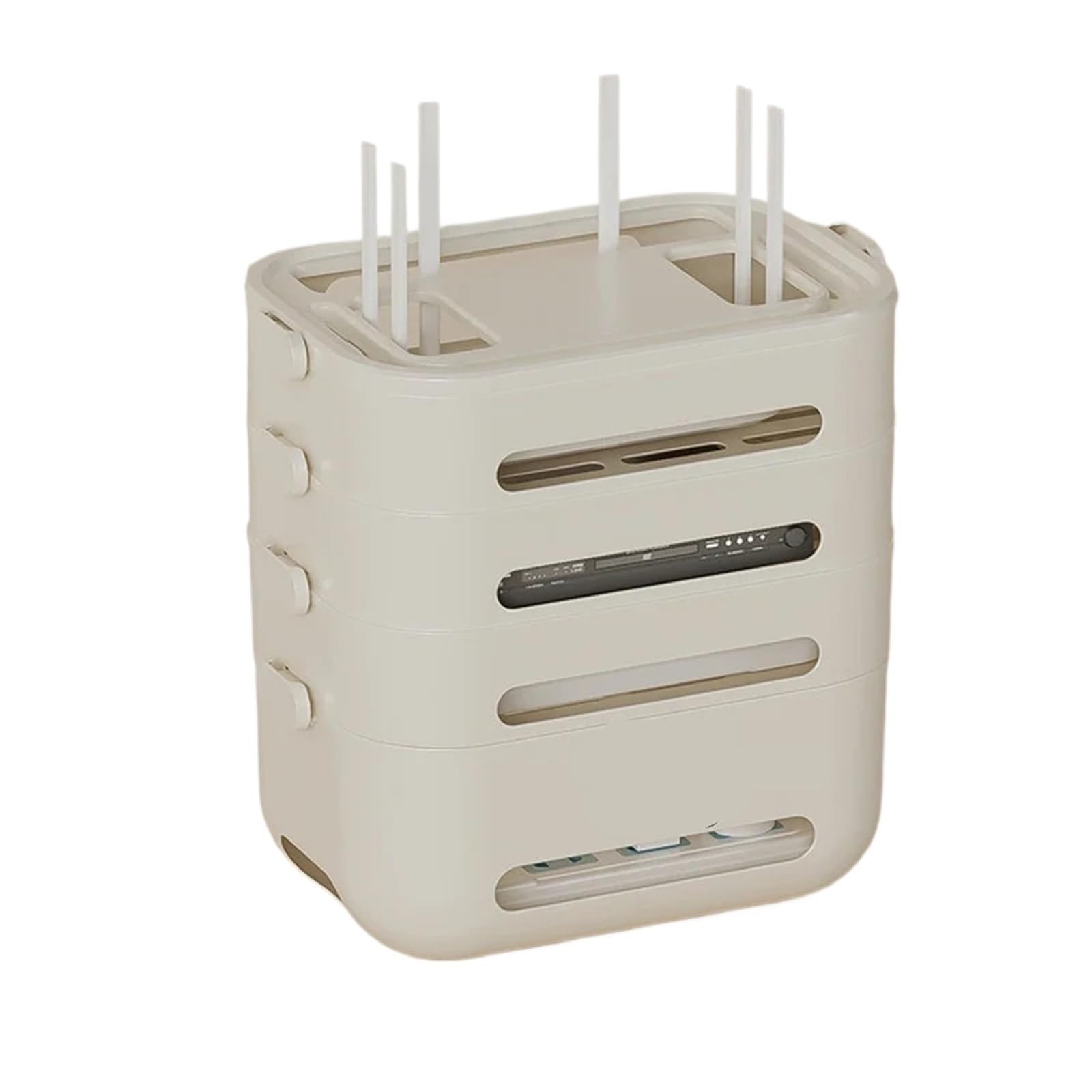 Router Schrank Router-Aufbewahrungsbox, WiFi-Kabel-Organizer, TV-Set-Top-Halter, kabelloses Modem-Regal, Steckdosen-Management, Heimbüro(Color-6)