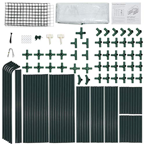 image for Quictent Greenhouse Screen Door 3 Windows 3 Tiers 12 Shelves 56