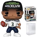 Pop Sports NFL Russell Wilson Seattle Seahawks SB XLVIII Champions Pop Vinyl Figure (Bundled with Pop Shield Protector)
