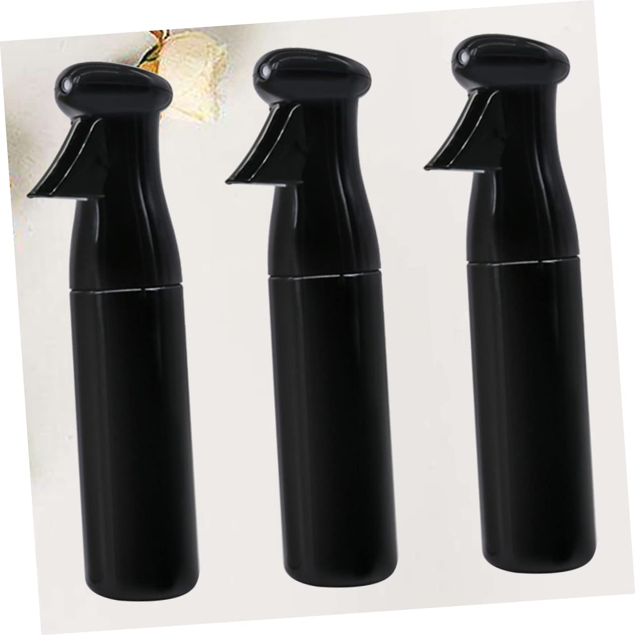 PLAFOPE 3 Botellas Pulverizadoras de Agua de 3 Piezas, Abs Negro, para Salón y Oficina, Solución de Almacenamiento Duradera