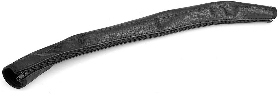 Fdit Baby Stroller Armrest Handle Sleeve Cover Universal Handle Dust-proof Cover PU leather Black With Zipped Closure