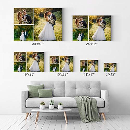 Smile Art Design 3 Images Collage Picture Custom Canvas Print With Your Photos Personalized Photo Custom Photo Prints Personalized Gifts For Men Wedding Gift Bacheloratte Decorations thumb #6
