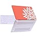 HDE MacBook Air 13 Case Hard Shell Plastic Matte Snap on Case with Keyboard Skin Fits Model A1369 / A1466 (Flower Petal Coral)