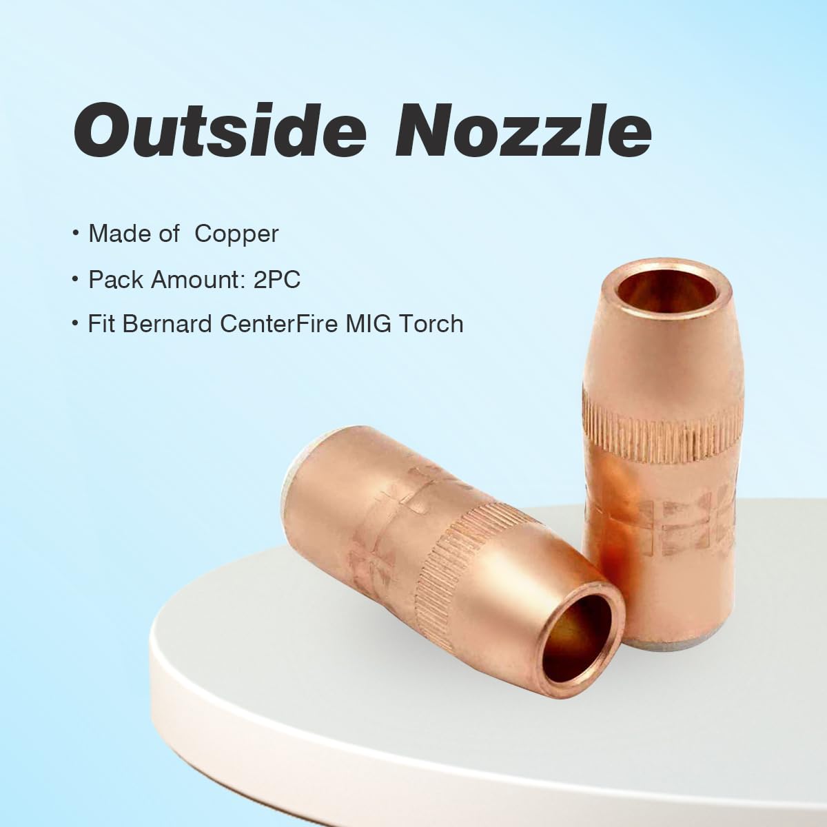N-5818C MIG Welding Outside Nozzle for Bernard Centerfire Gun 1/8