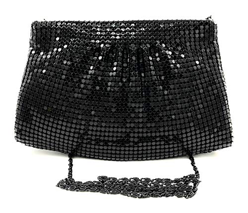 Women's Evening Clutches Metal Mesh Party Purse Bag(Mini,Purple)