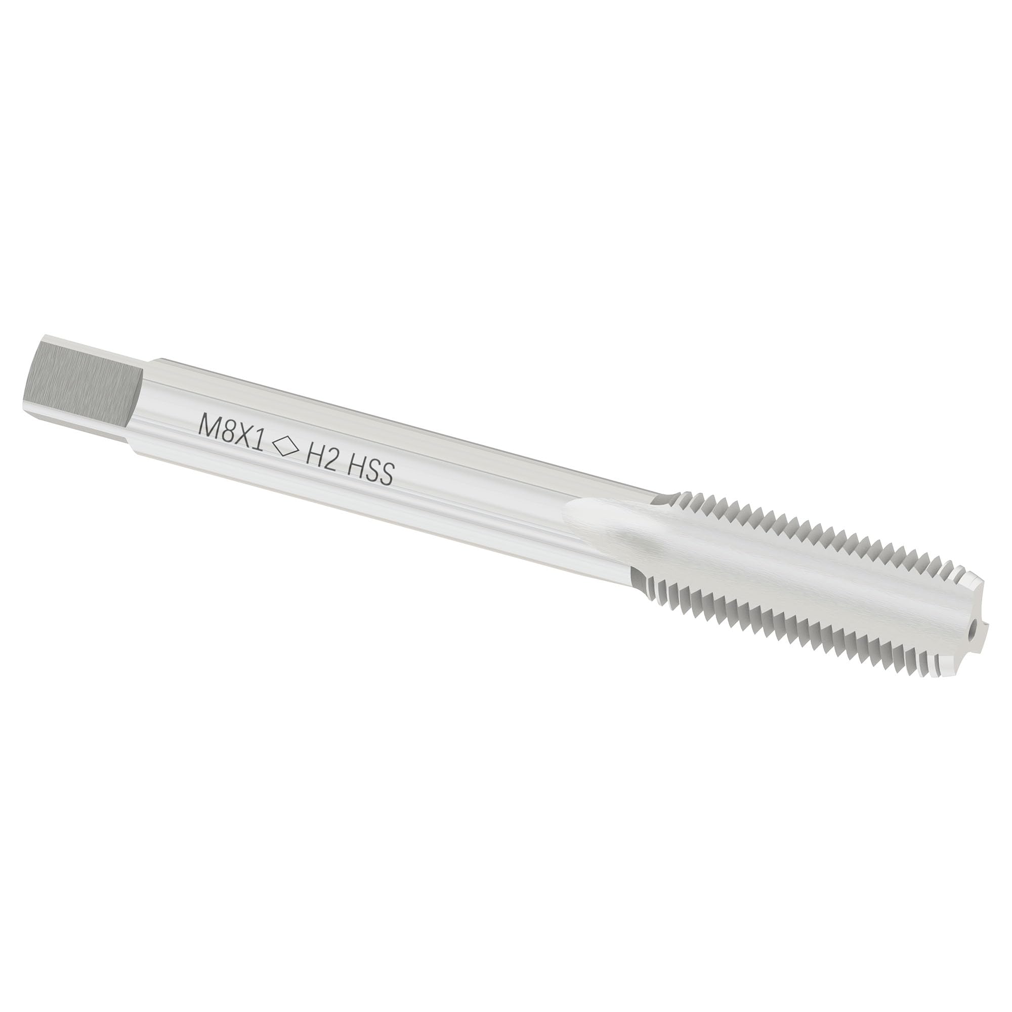 Grifo métrico M8 x 1, HSS 6542 rosca H2, 3 flautas rectas, herramientas de reparación de agujeros de rosca, reparación de maquinista de fresado de tornillo (M8 x 1 mm)