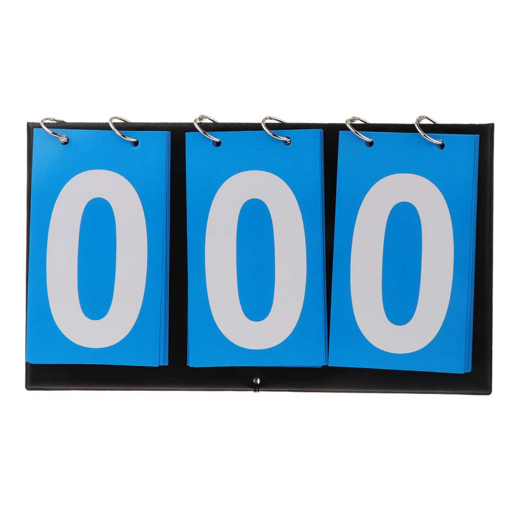 arythe 3-Digital Portable Table Top Scoreboard Flipper for Basketball Football Blue